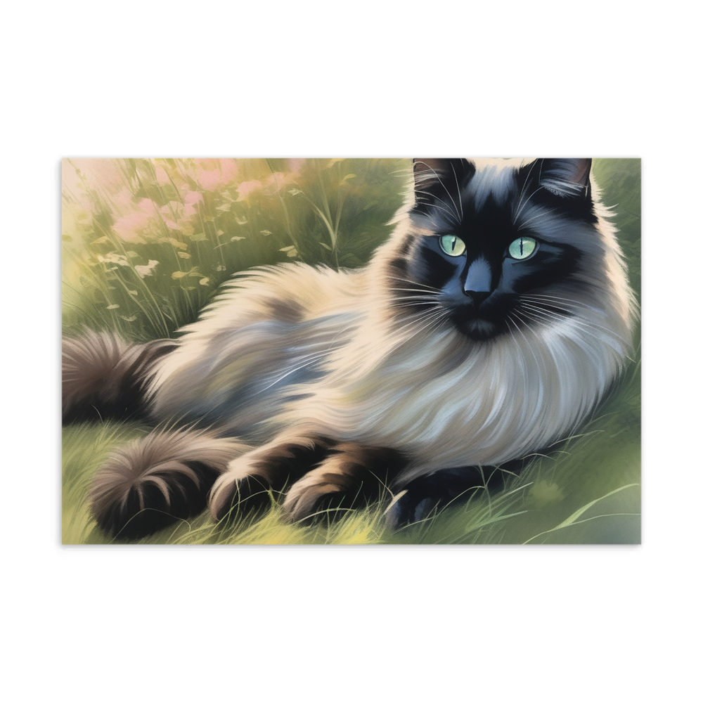 PugMug Custom Black Ragdoll Cat Postcard