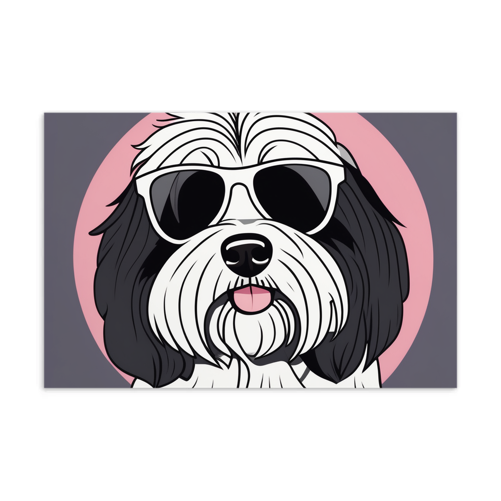 PugMug Custom Black-and-white Havanese Dog Postcard