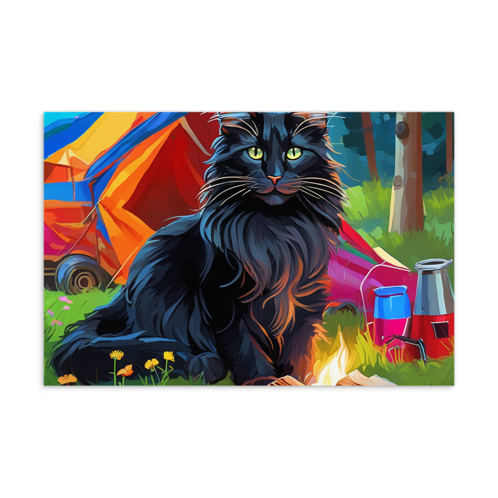 PugMug Custom Black Maine Coon Cat Postcard