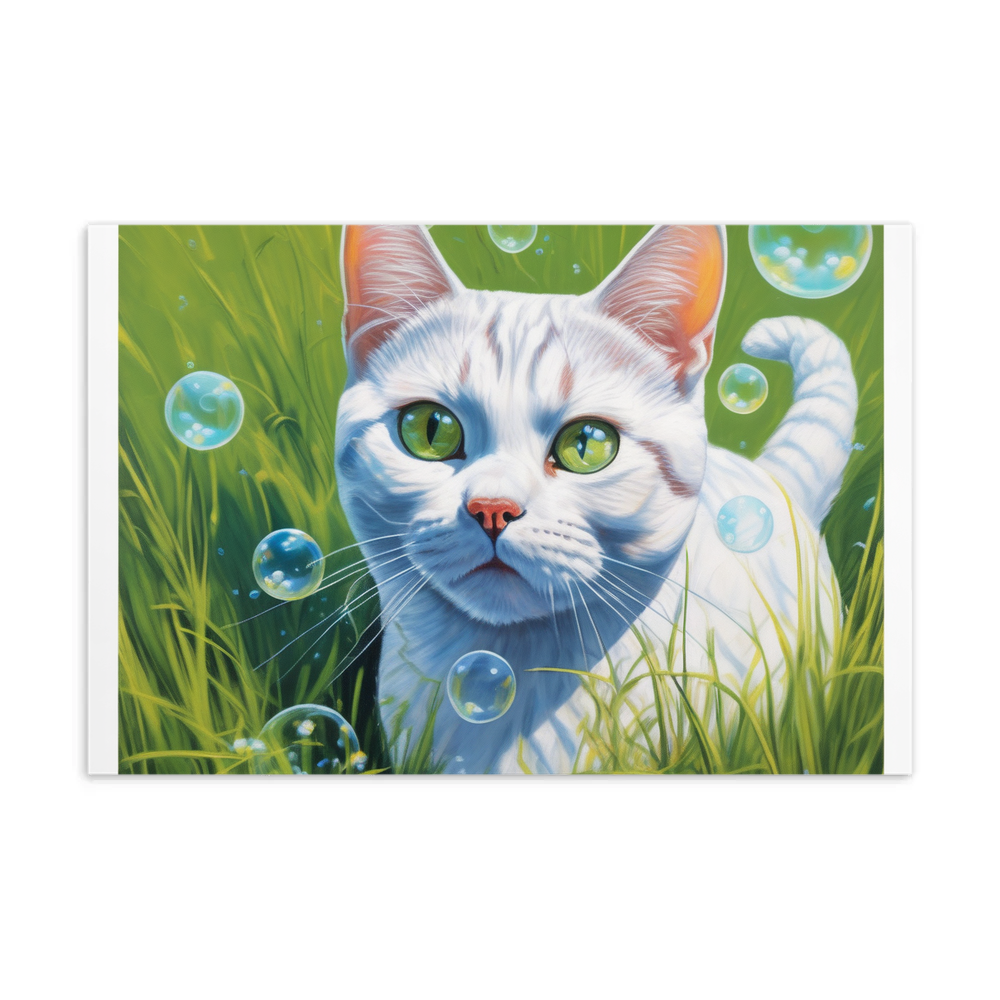 PugMug Custom White American Shorthair Cat Postcard