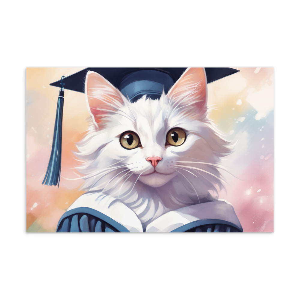 PugMug Custom White Companion Cat Postcard