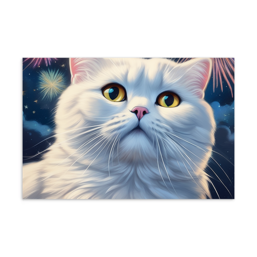 PugMug Custom White Scottish Fold Cat Postcard