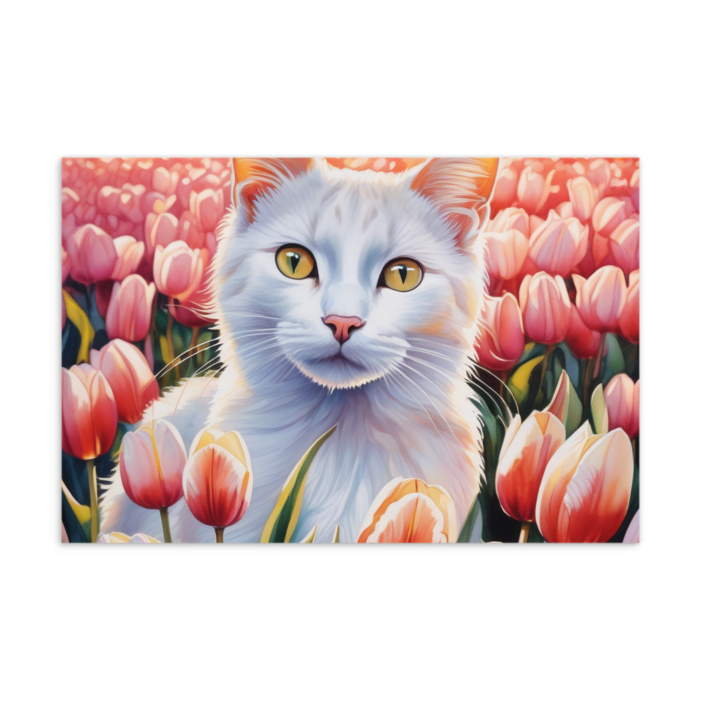 PugMug Custom White Companion Cat Postcard