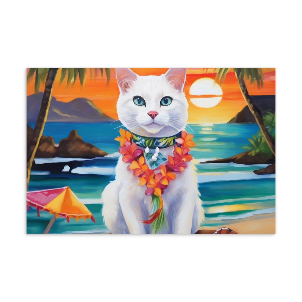 PugMug Custom White Companion Cat Postcard