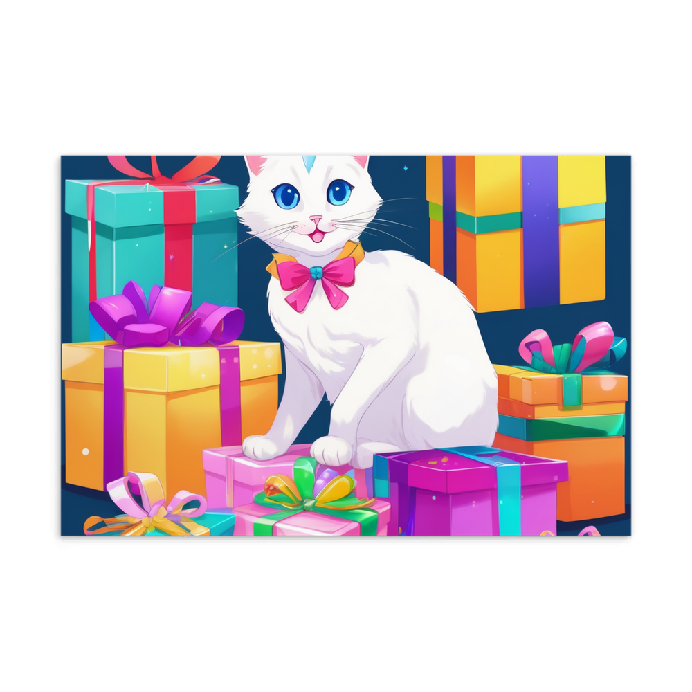 PugMug Custom White Companion Cat Postcard