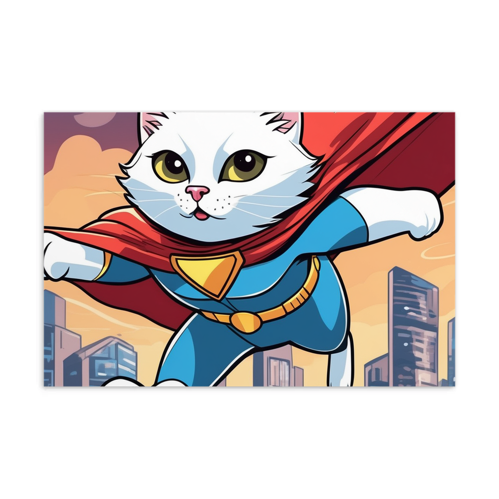 PugMug Custom White Companion Cat Postcard