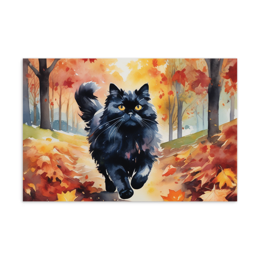 PugMug Custom Black Persian Cat Postcard