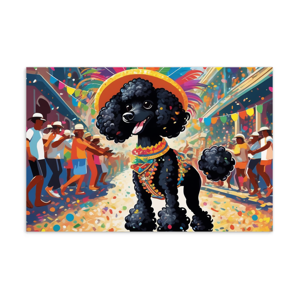 PugMug Custom Black Poodle Postcard