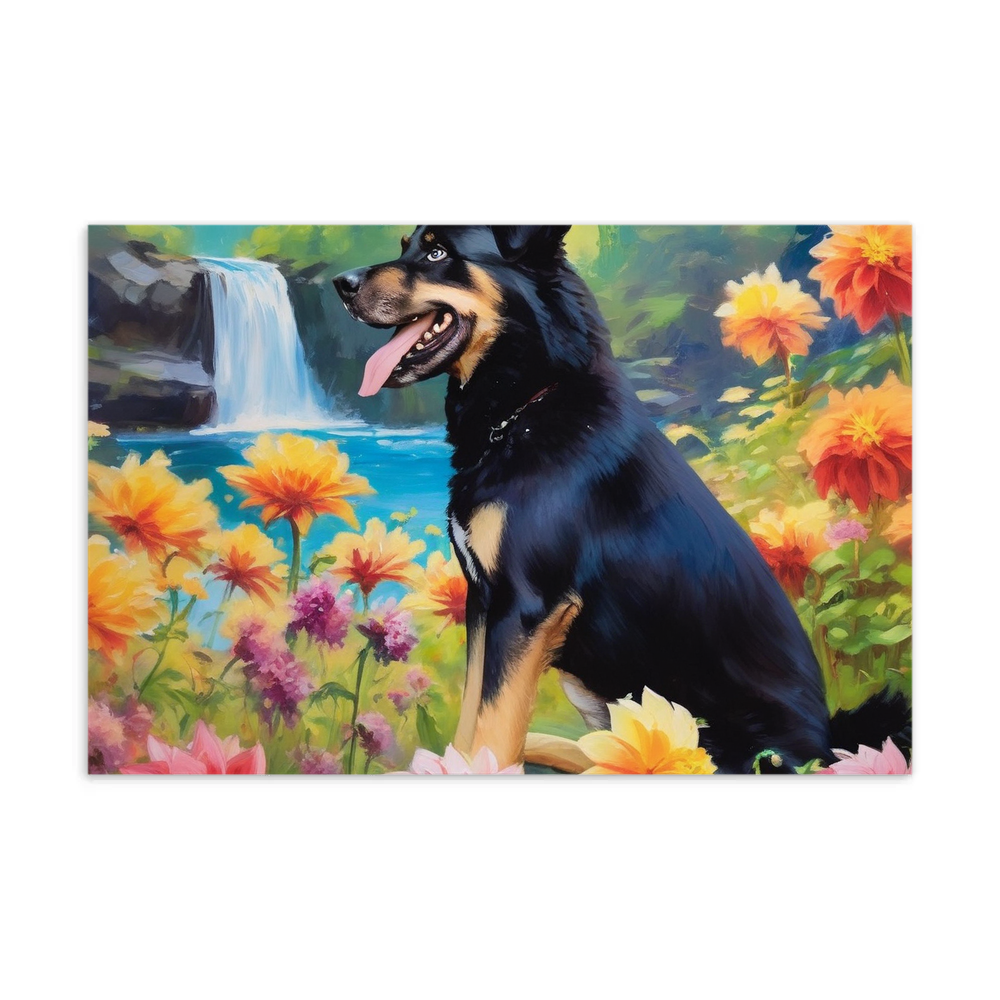 PugMug Custom Blue Postcard