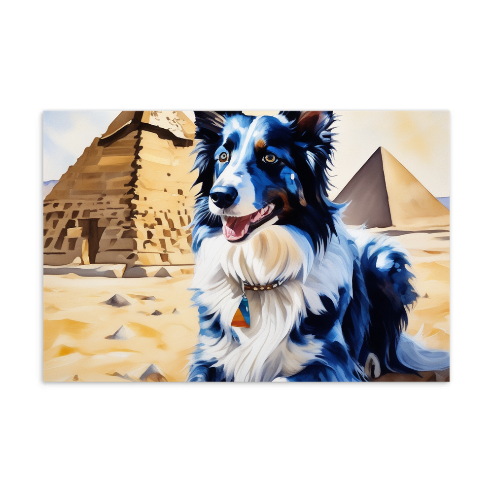 PugMug Custom Blue Merle Border Collie Postcard