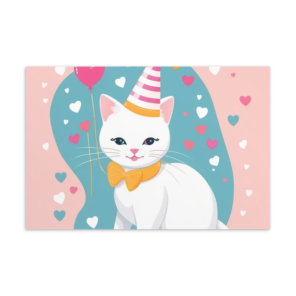 PugMug Custom White Companion Cat Postcard