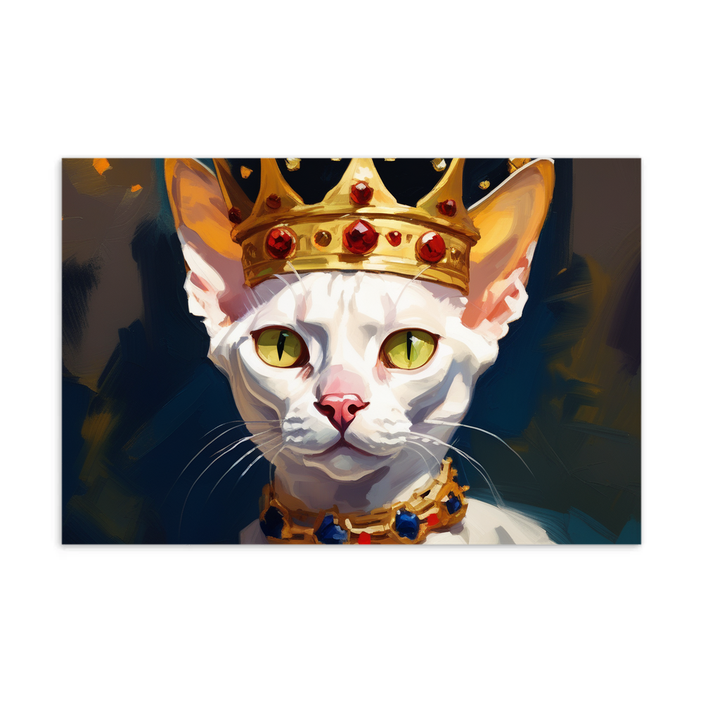 PugMug Custom White Devon Rex Cat Postcard