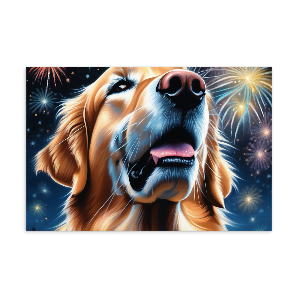 PugMug Custom Golden Retriever Postcard
