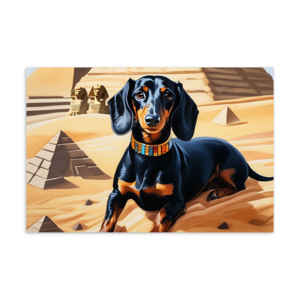 PugMug Custom Black Dachshund Postcard