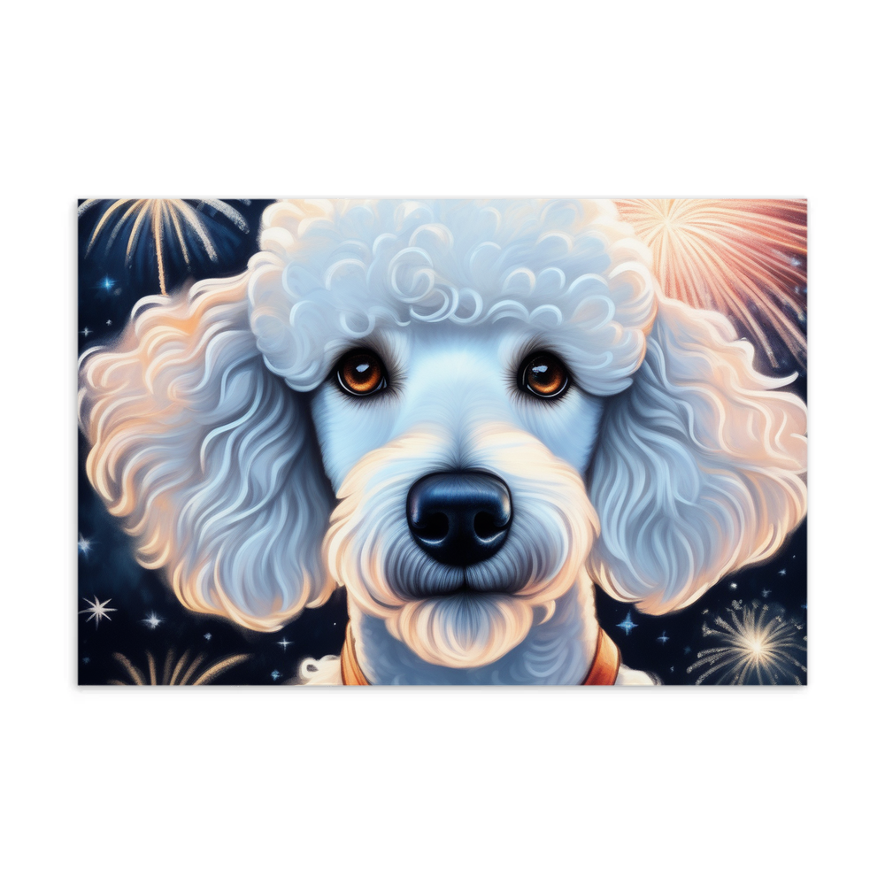 PugMug Custom White Poodle Postcard
