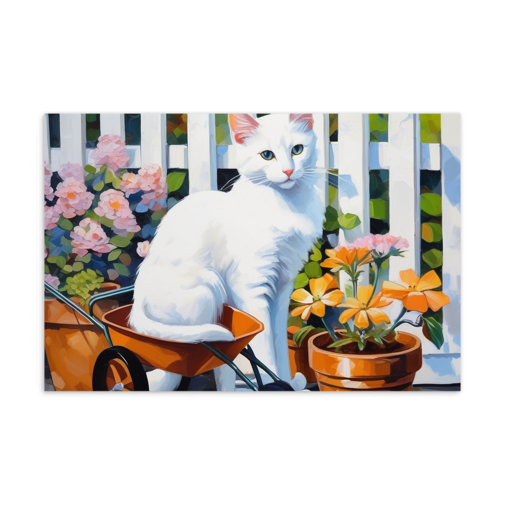 PugMug Custom White Companion Cat Postcard
