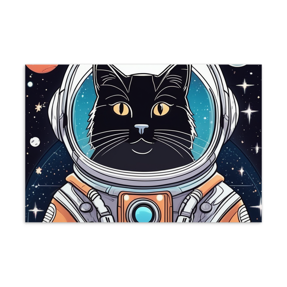 PugMug Custom Black Companion Cat Postcard