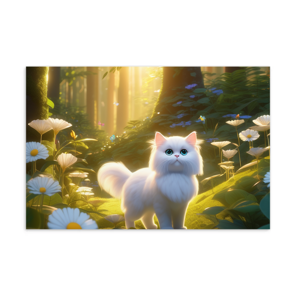 PugMug Custom White Persian Cat Postcard
