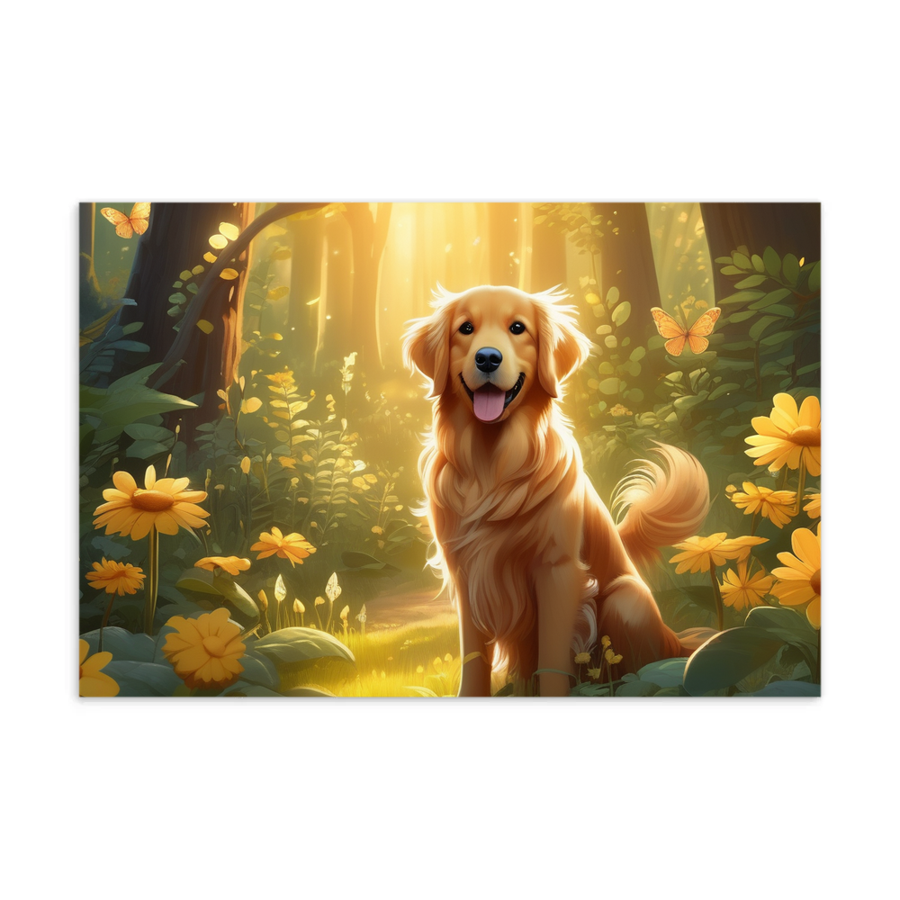 PugMug Custom Golden Retriever Postcard