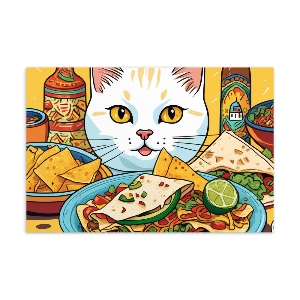 PugMug Custom White Companion Cat Postcard