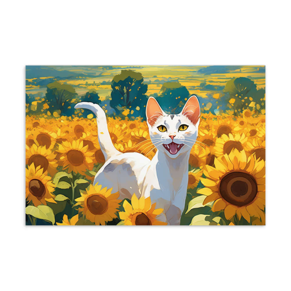 PugMug Custom White Abyssinian Cat Postcard