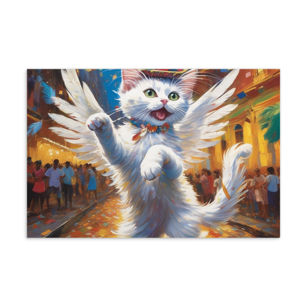 PugMug Custom White Companion Cat Postcard