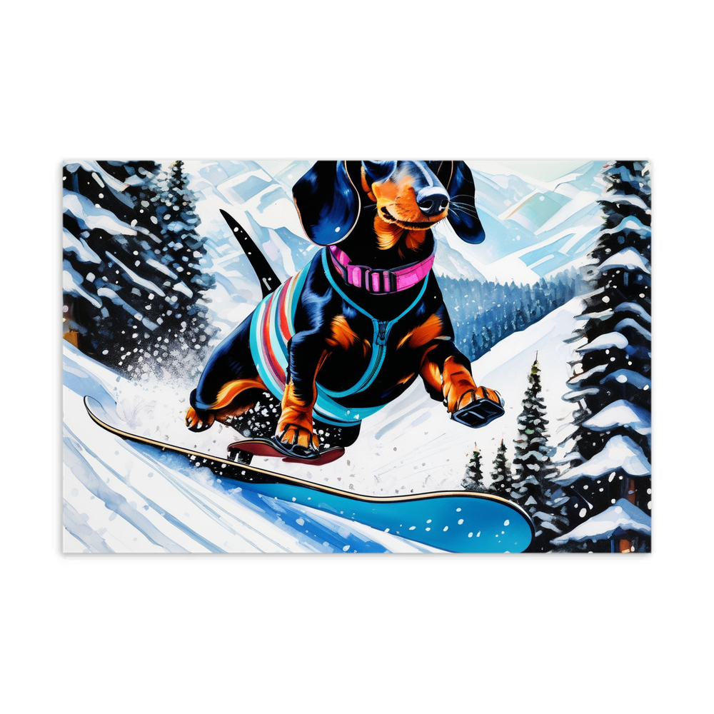 PugMug Custom Black Dachshund Postcard