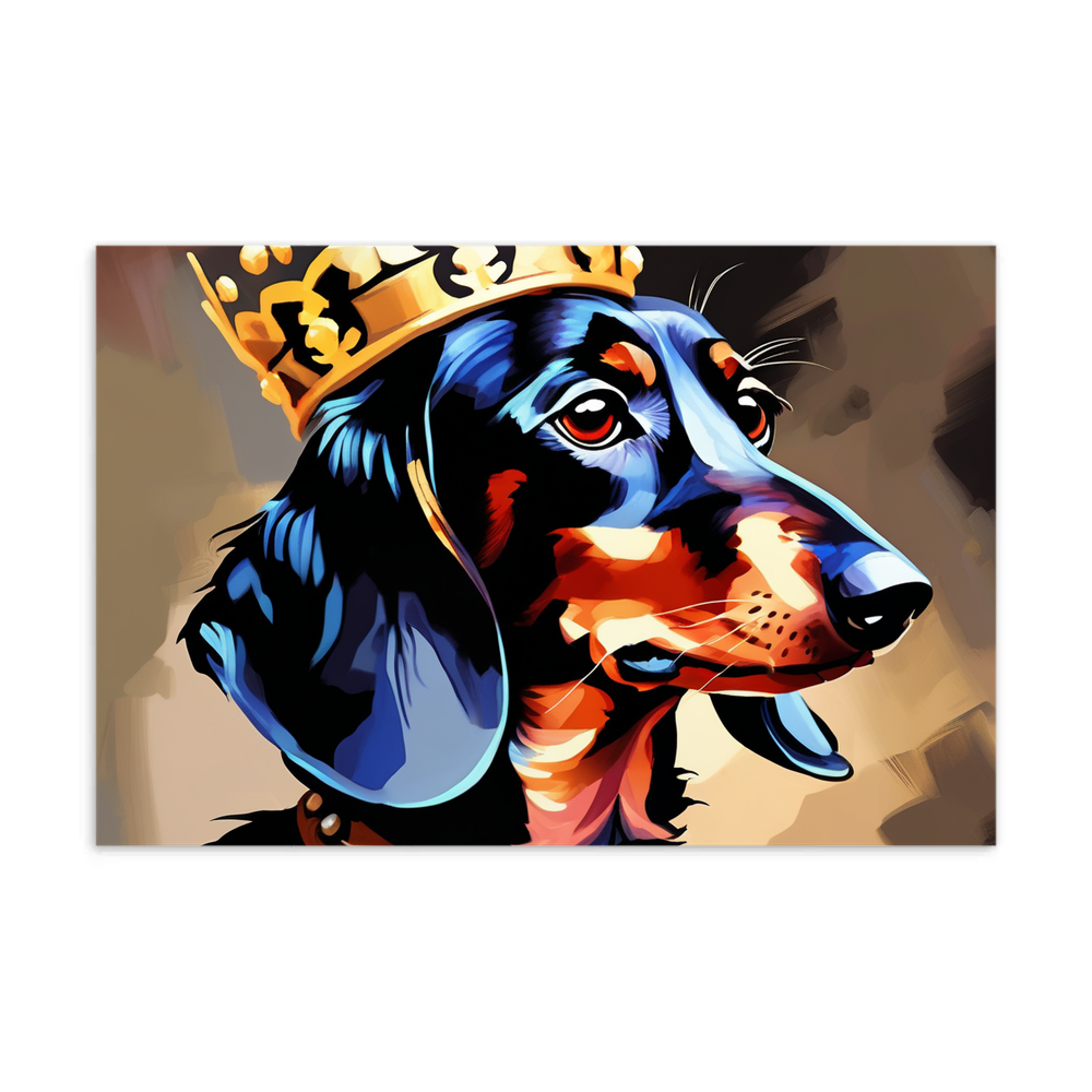 PugMug Custom Black Dachshund Postcard