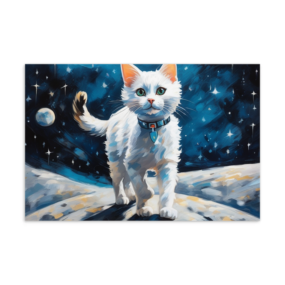 PugMug Custom White Companion Cat Postcard