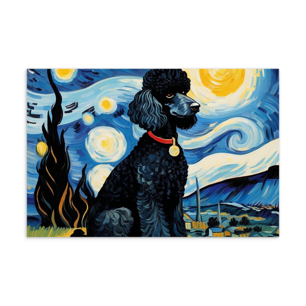 PugMug Custom Black Poodle Postcard