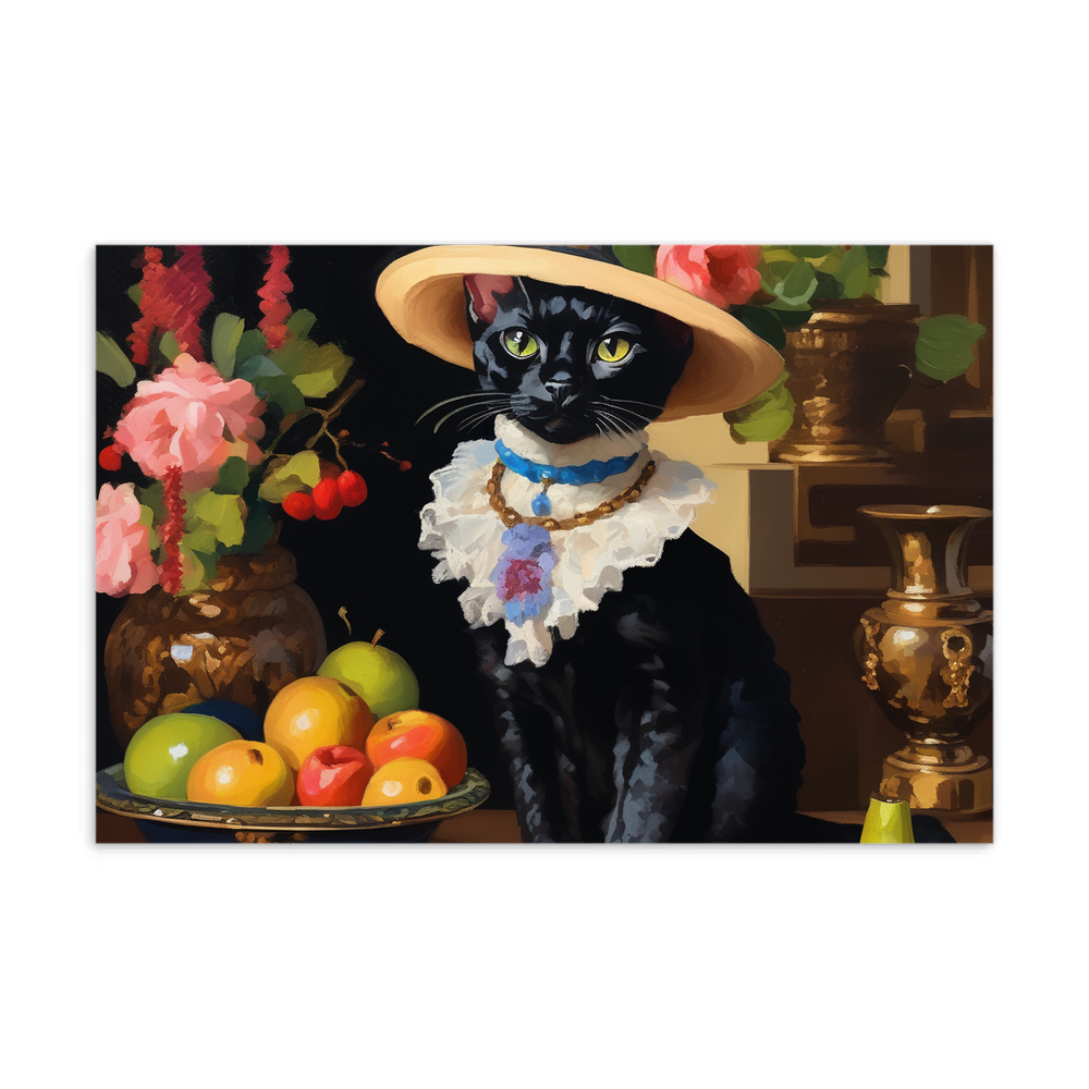 PugMug Custom Black Devon Rex Cat Postcard