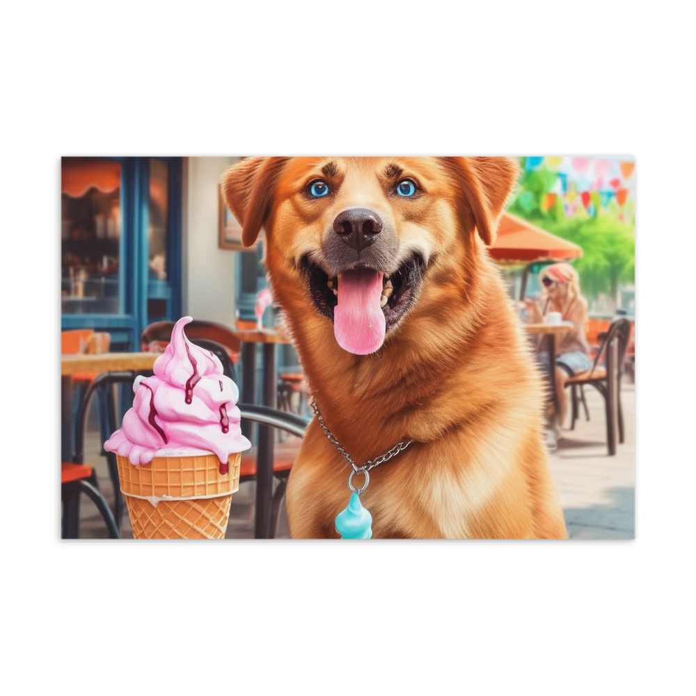 PugMug Custom Blue Postcard