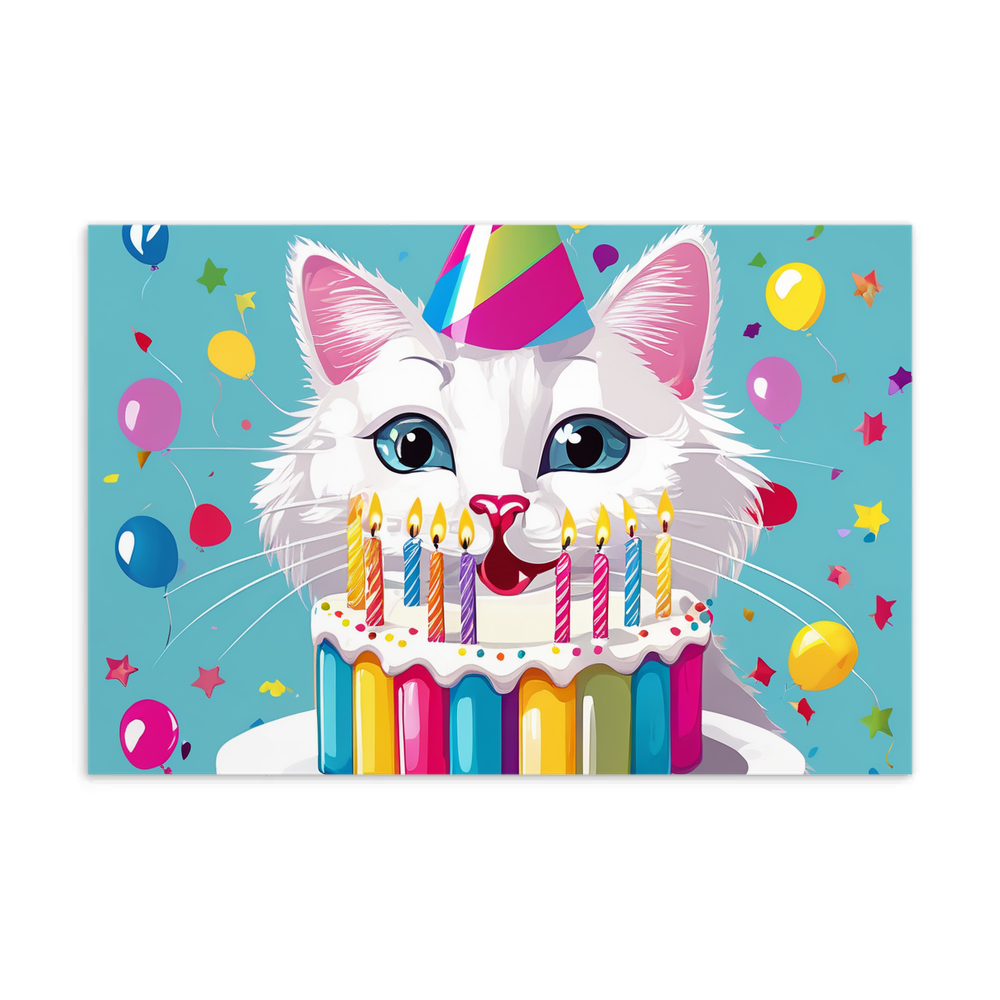 PugMug Custom White Companion Cat Postcard