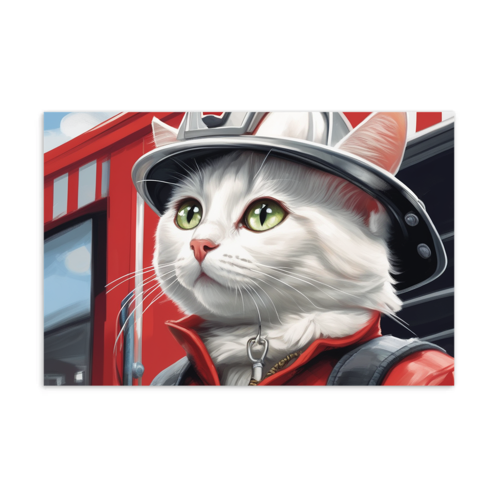 PugMug Custom White Companion Cat Postcard