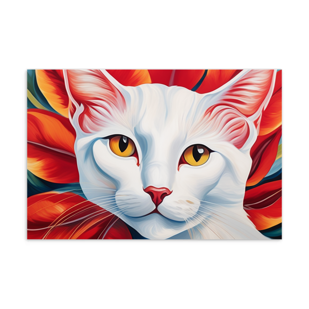 PugMug Custom White Companion Cat Postcard