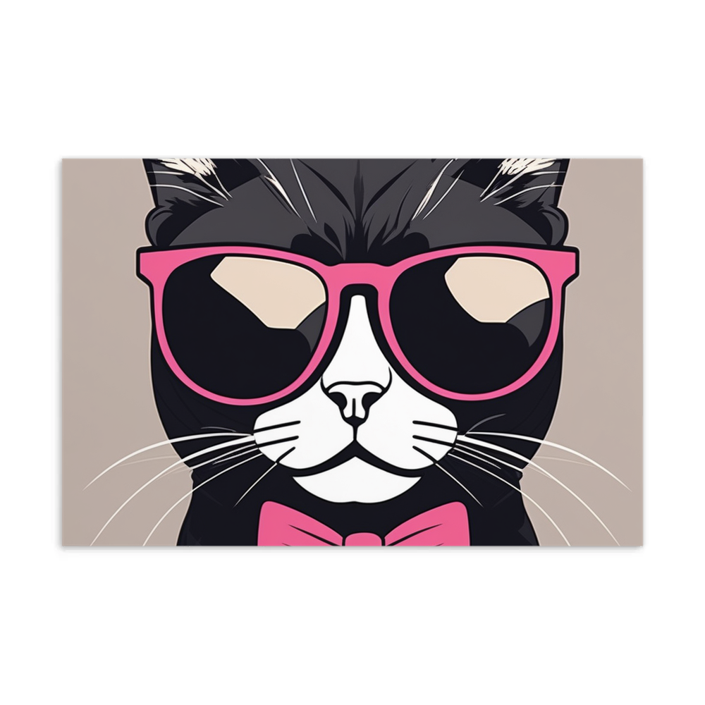 PugMug Custom Black Scottish Fold Cat Postcard