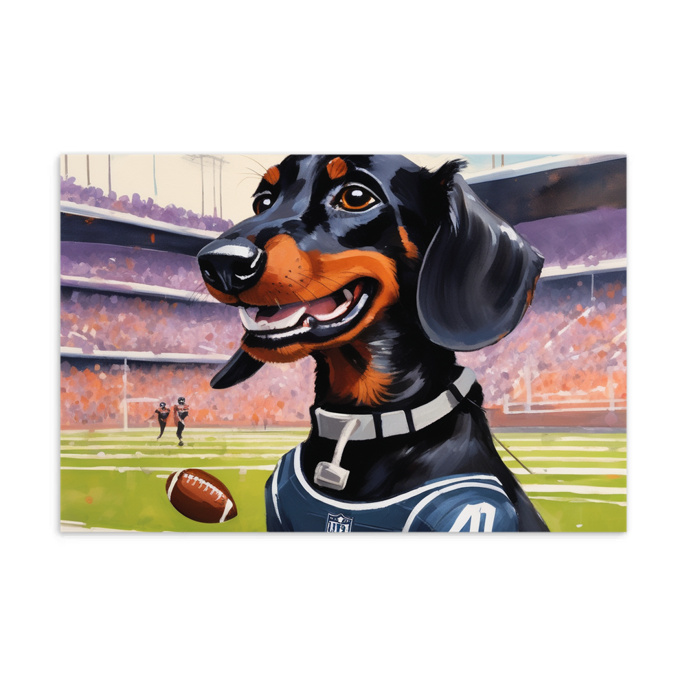 PugMug Custom Black Dachshund Postcard