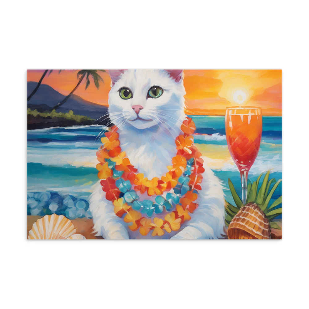 PugMug Custom White Companion Cat Postcard