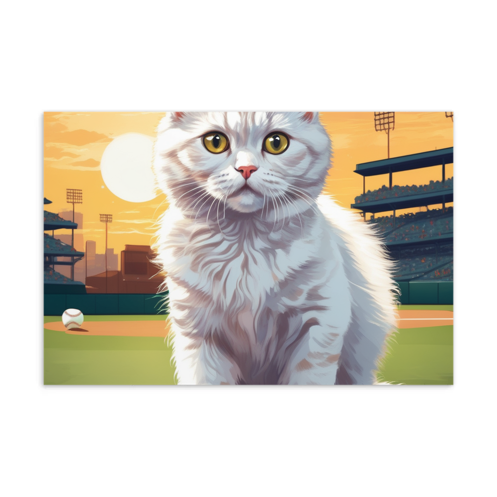 PugMug Custom White Scottish Fold Cat Postcard