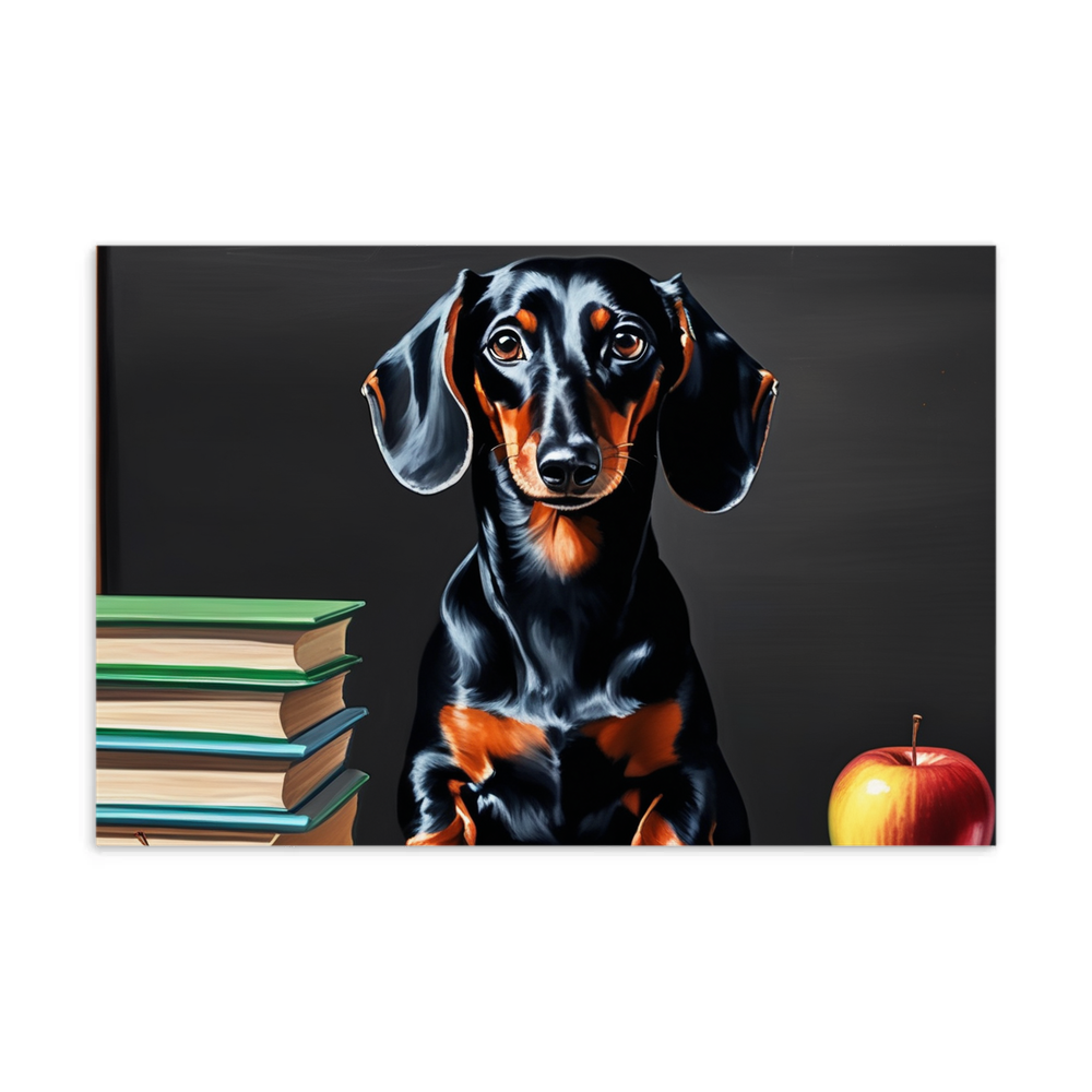 PugMug Custom Black Dachshund Postcard