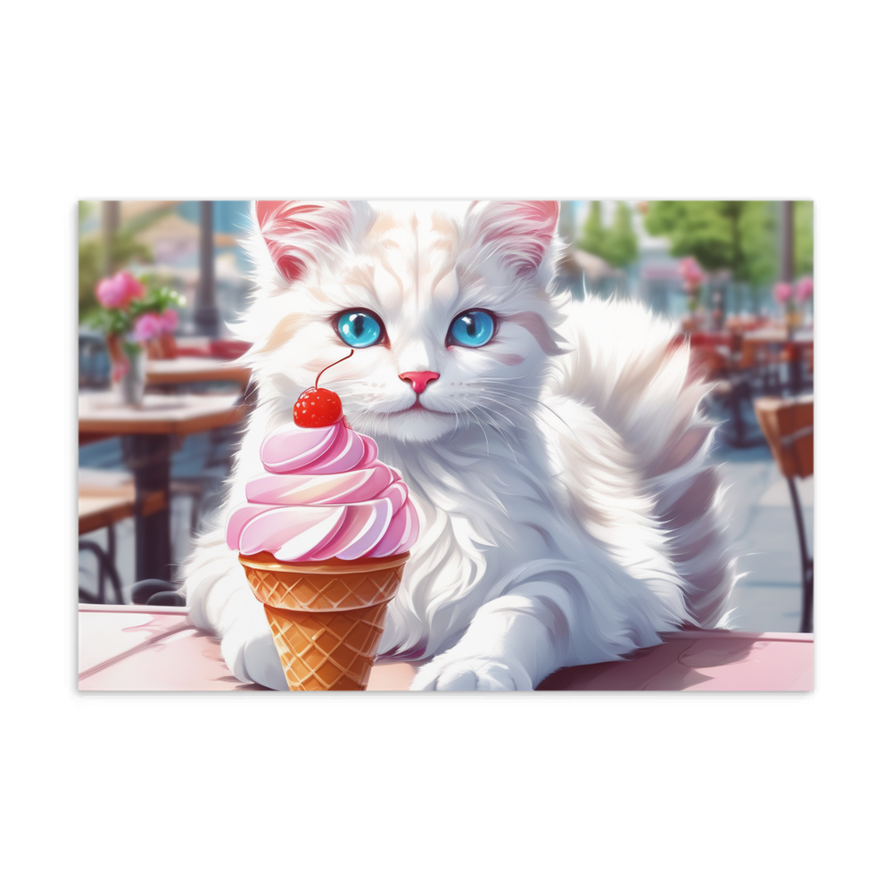 PugMug Custom White Companion Cat Postcard