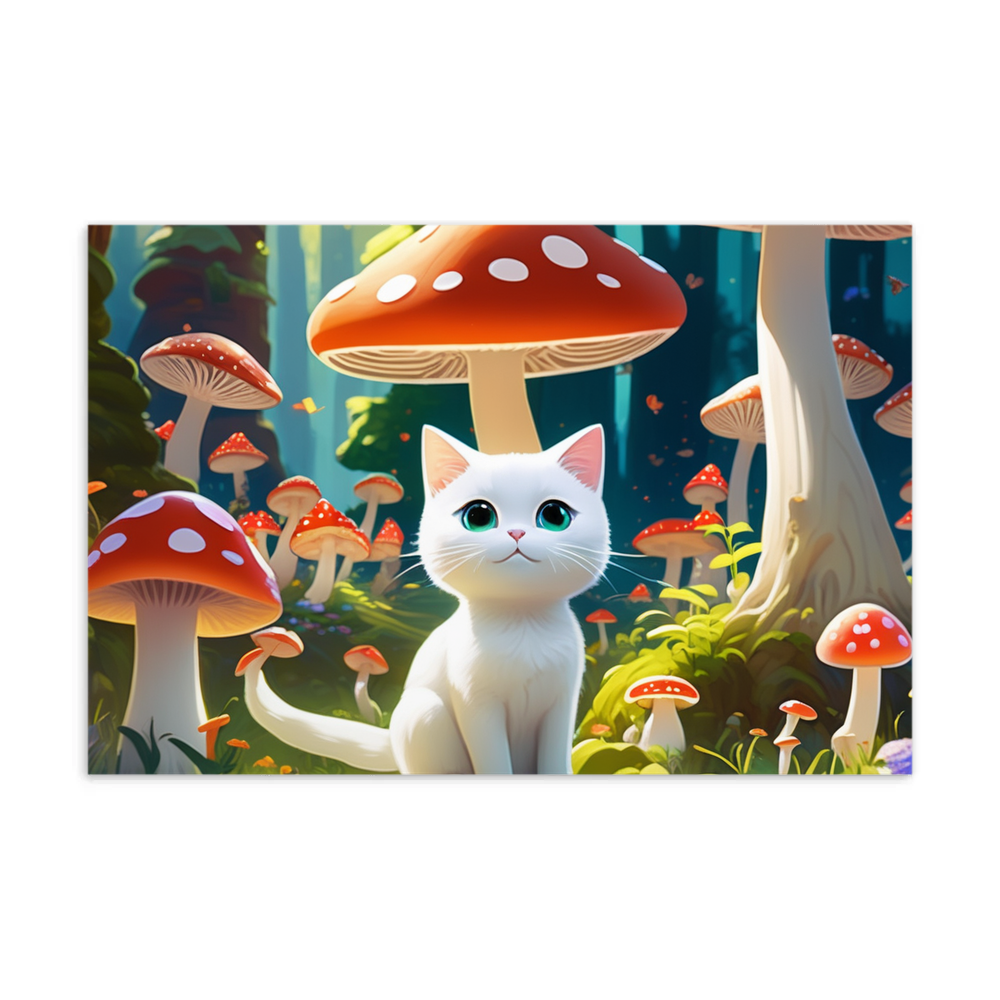 PugMug Custom White Companion Cat Postcard