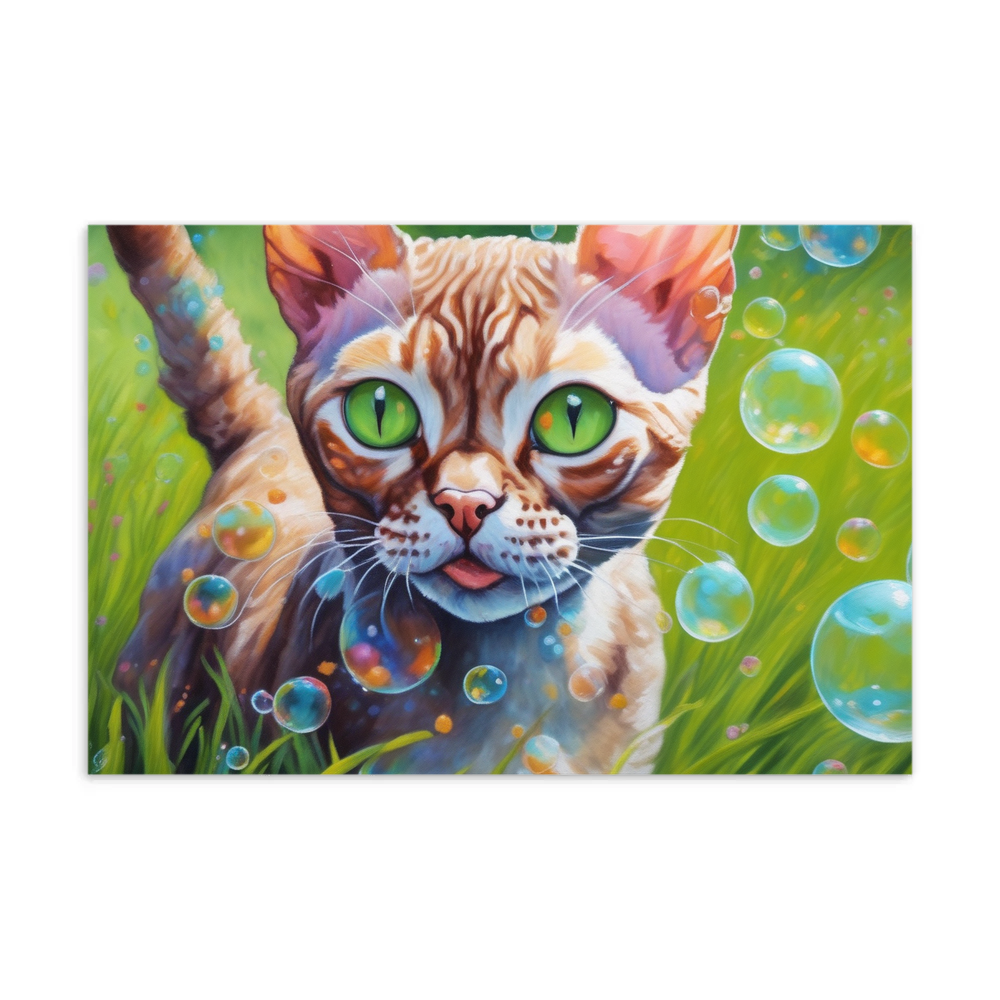 PugMug Custom Tabby Devon Rex Cat Postcard
