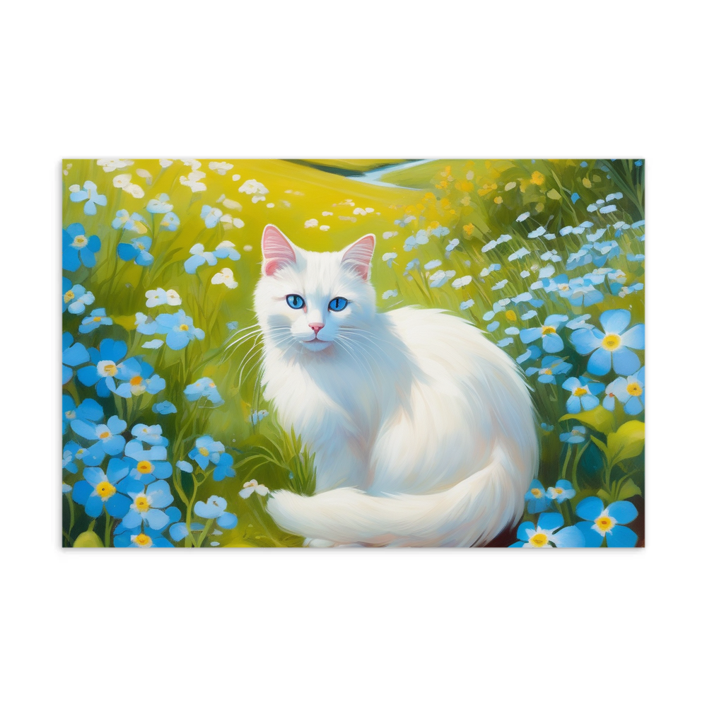 PugMug Custom White Companion Cat Postcard