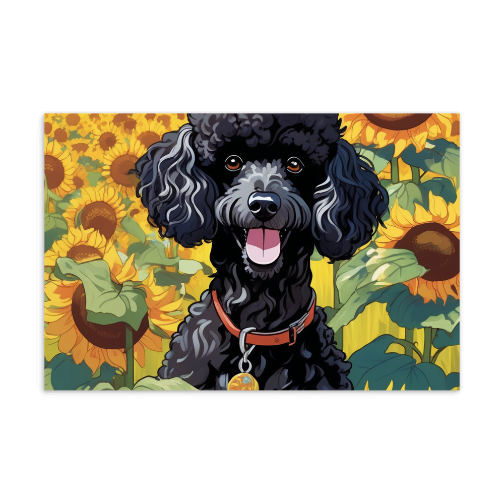 PugMug Custom Black Poodle Postcard