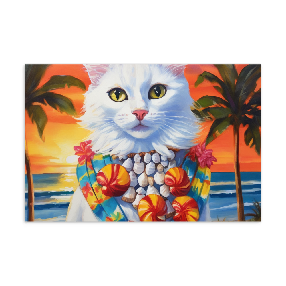 PugMug Custom White Companion Cat Postcard