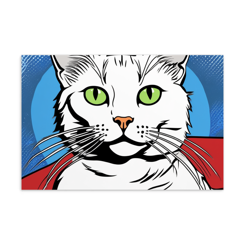 PugMug Custom White Companion Cat Postcard