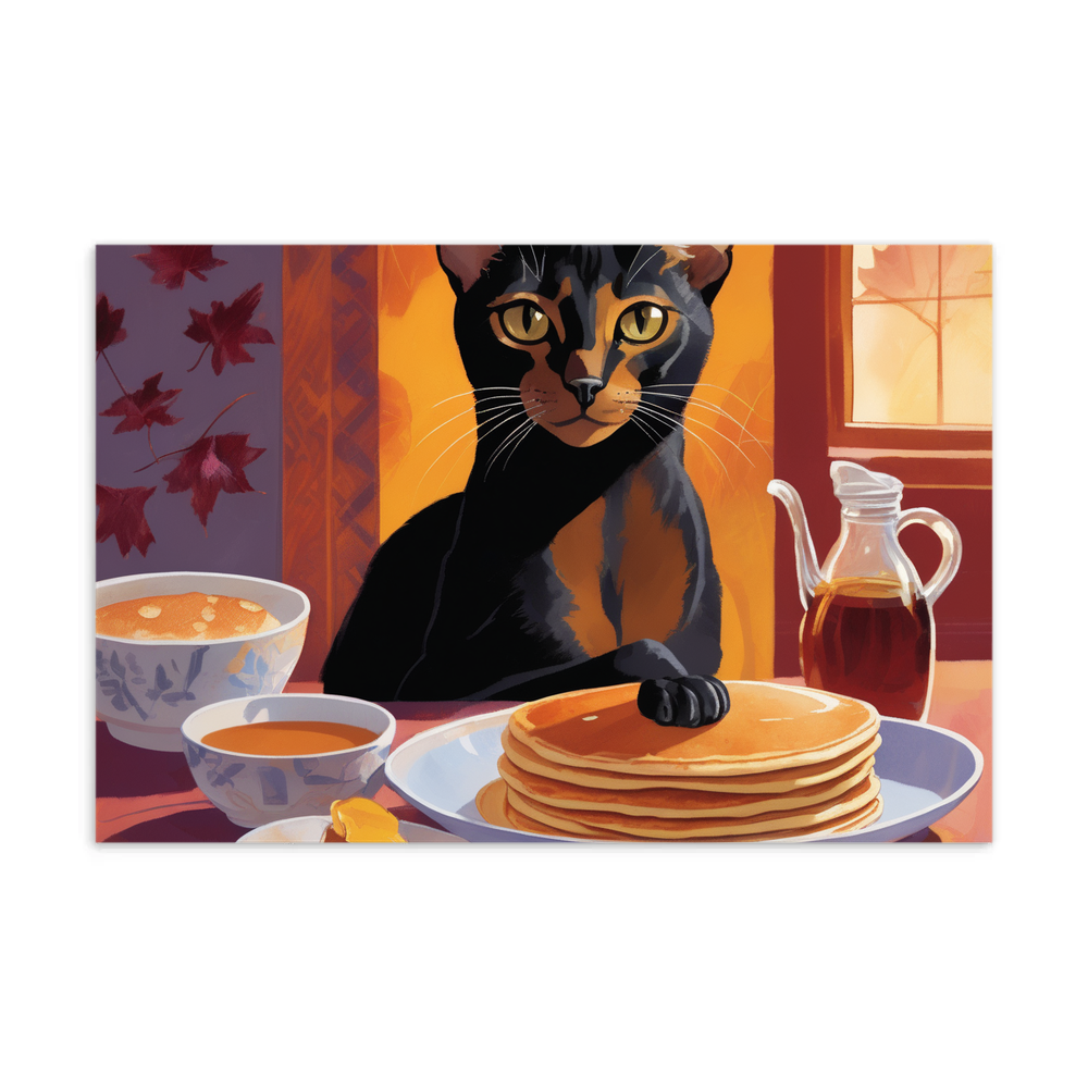 PugMug Custom Black Abyssinian Cat Postcard