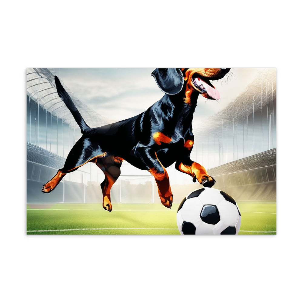 PugMug Custom Black Dachshund Postcard