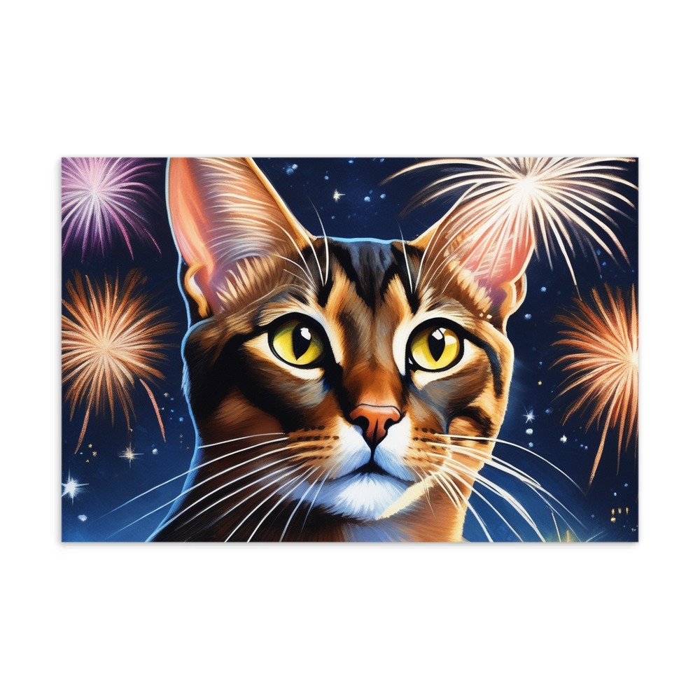 PugMug Custom Tabby Abyssinian Cat Postcard